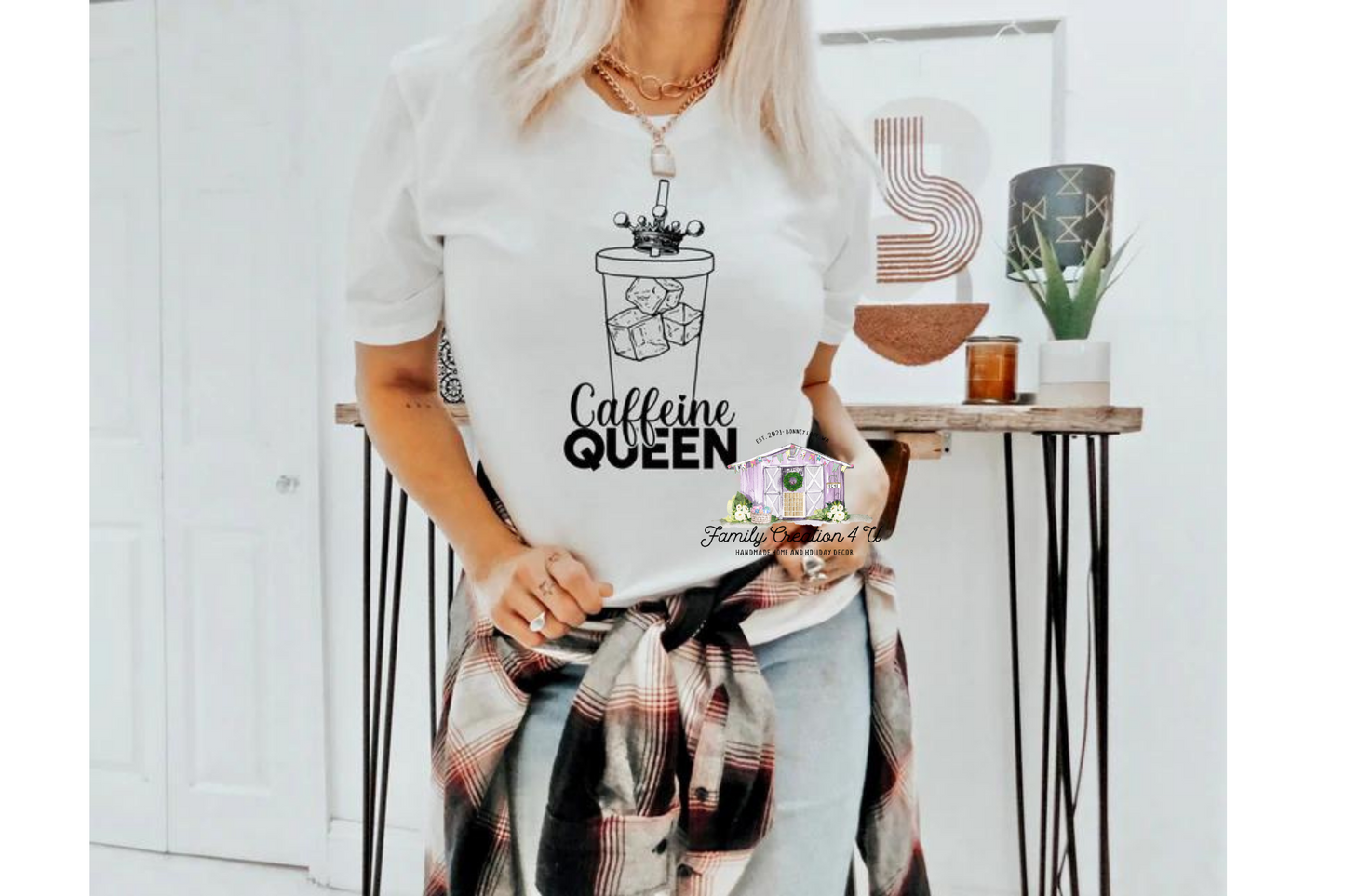 caffeine queen graphic tee