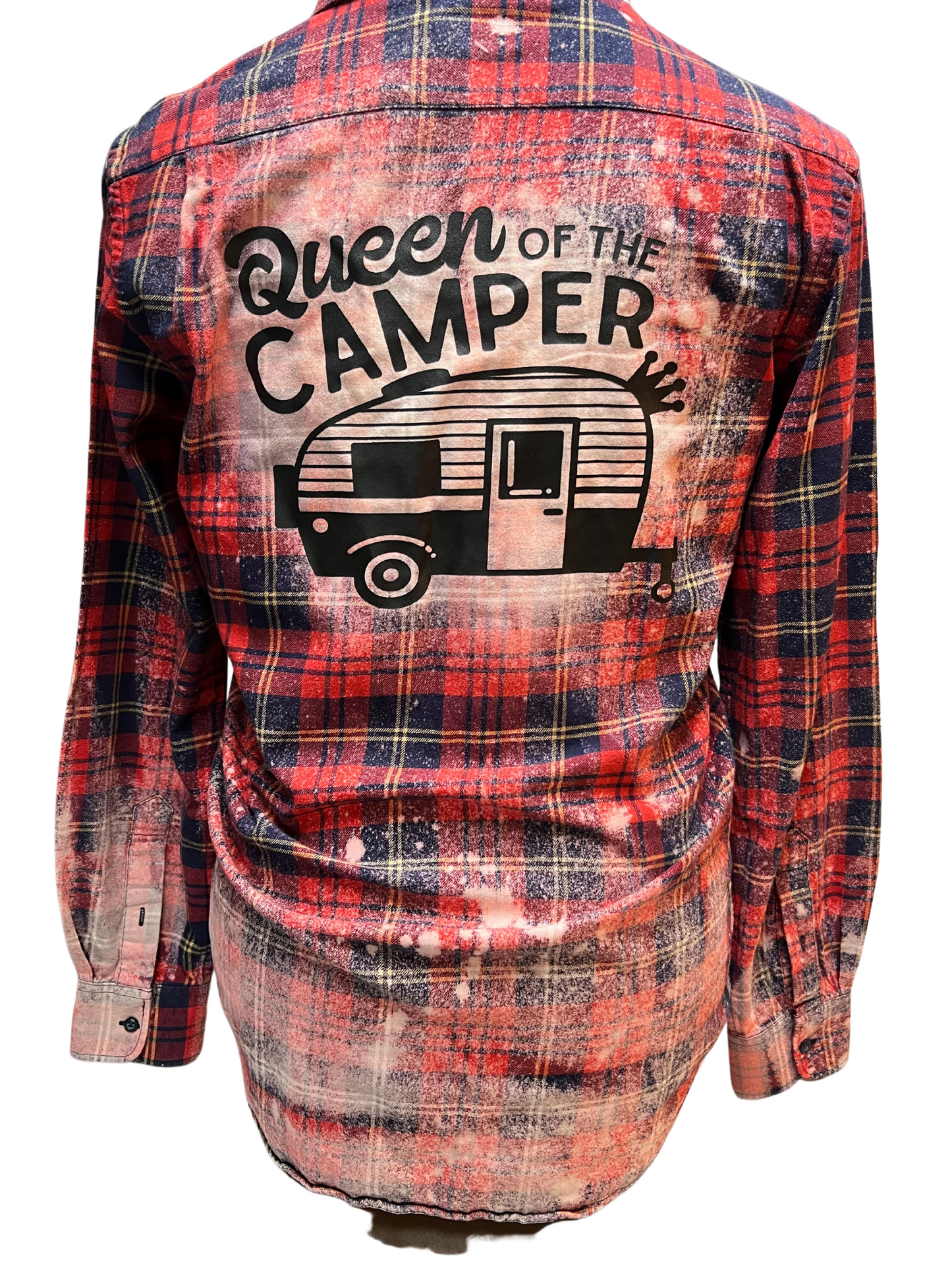 Distressed Flannel Queen Of The Camper